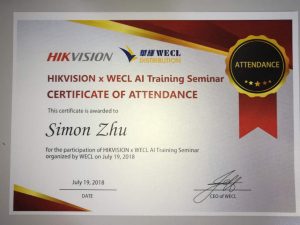 HIKVISION CERTIFICATE